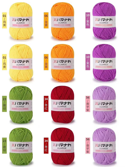 12 pièces 300g fil de lait fait à la main grossier bricolage tissage boule de fil pour pull chapeau écharpe et autres vêtements doux Crochet fil à tricoter