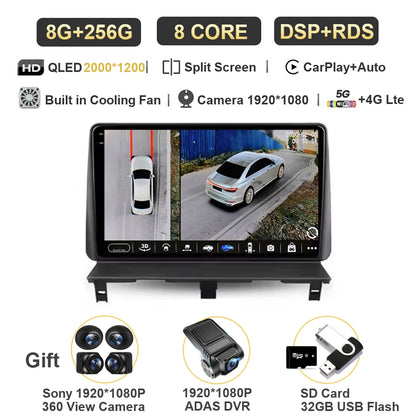 Android 15 autoradio Carplay pour Peugeot Partner 1 2002 - 2008 Partner origine 1 2008-2011 Android Auto lecteur multimédia stéréo