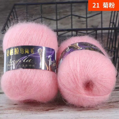 Fil de laine Mohair d'alpaga en peluche pour fil à tricoter, écharpe de pull 40 grammes/boule, fils épais de Lanas doux et chaud gonflés