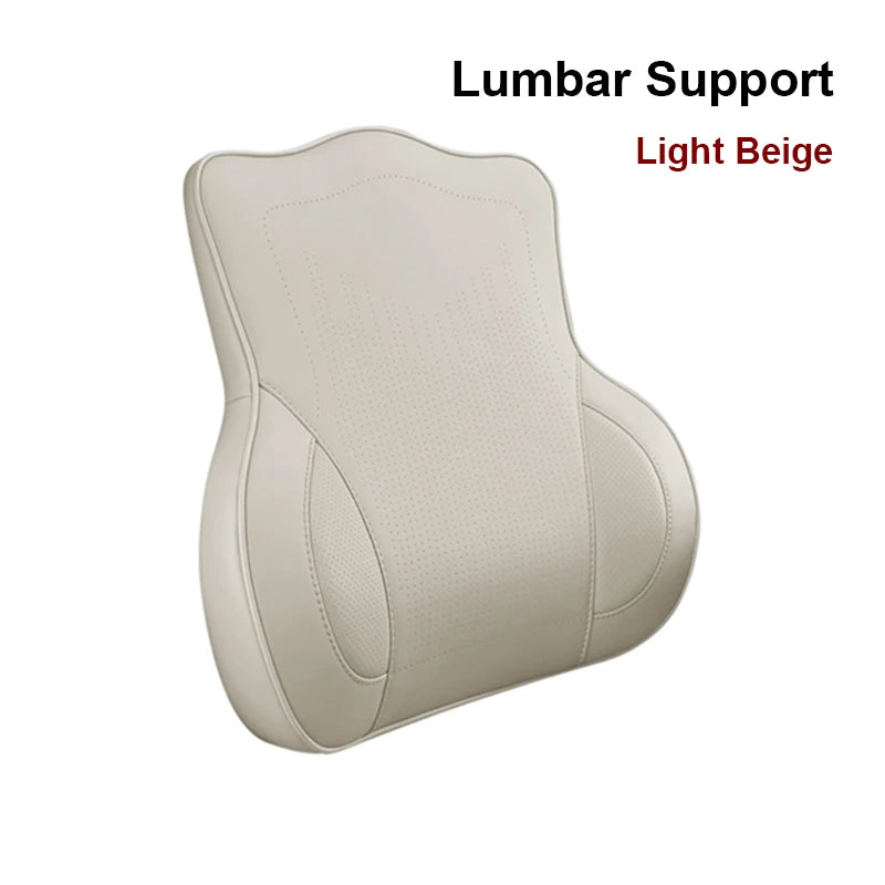 Coussin de nuque et support lombaire en mousse à mémoire de forme pour voiture, soulage le cou et le bas du dos, facile à installer, disponible en plusieurs couleurs