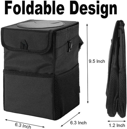 Poubelle de voiture étanche, poubelle étanche avec couvercle, poches de rangement, poubelle de véhicule polyvalente pour SUV