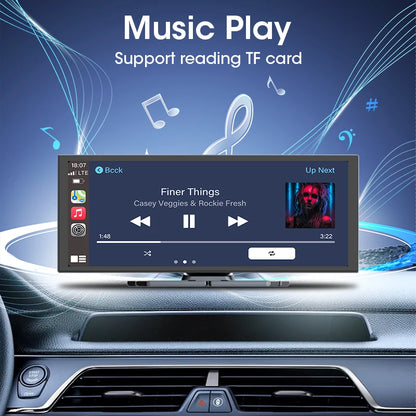 Jansite Portable 11.26 pouces 4K DVR sans fil CarPlay et Android Auto Dash Cam écran de voiture enregistreur vidéo 5G WIFI Navigation