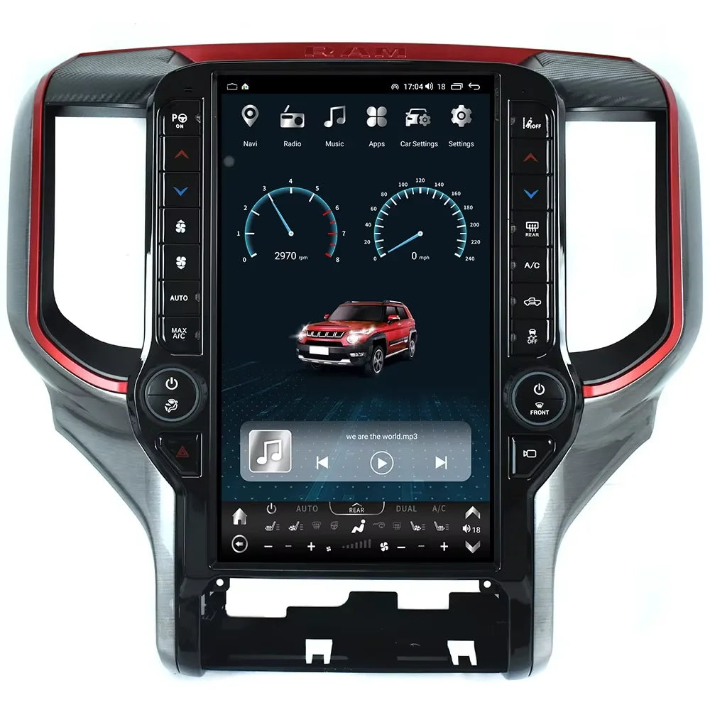 Autoradio Android 13 pour Dodge Ram 2019 – 2024, lecteur vidéo multimédia de Navigation GPS Carplay, unité principale à écran tactile 13.6 pouces