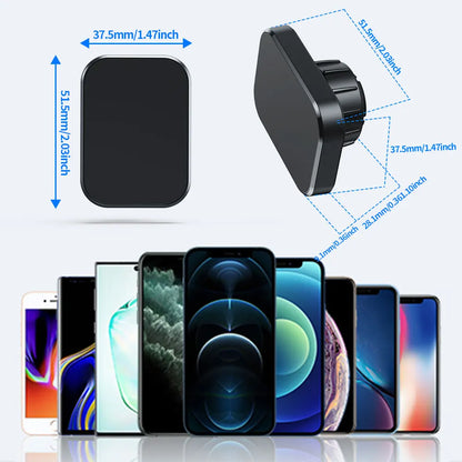 Support de téléphone portable magnétique universel multifonctionnel pour grille d'aération de voiture, peut être tourné à 360 degrés, 6 aimants puissants intégrés