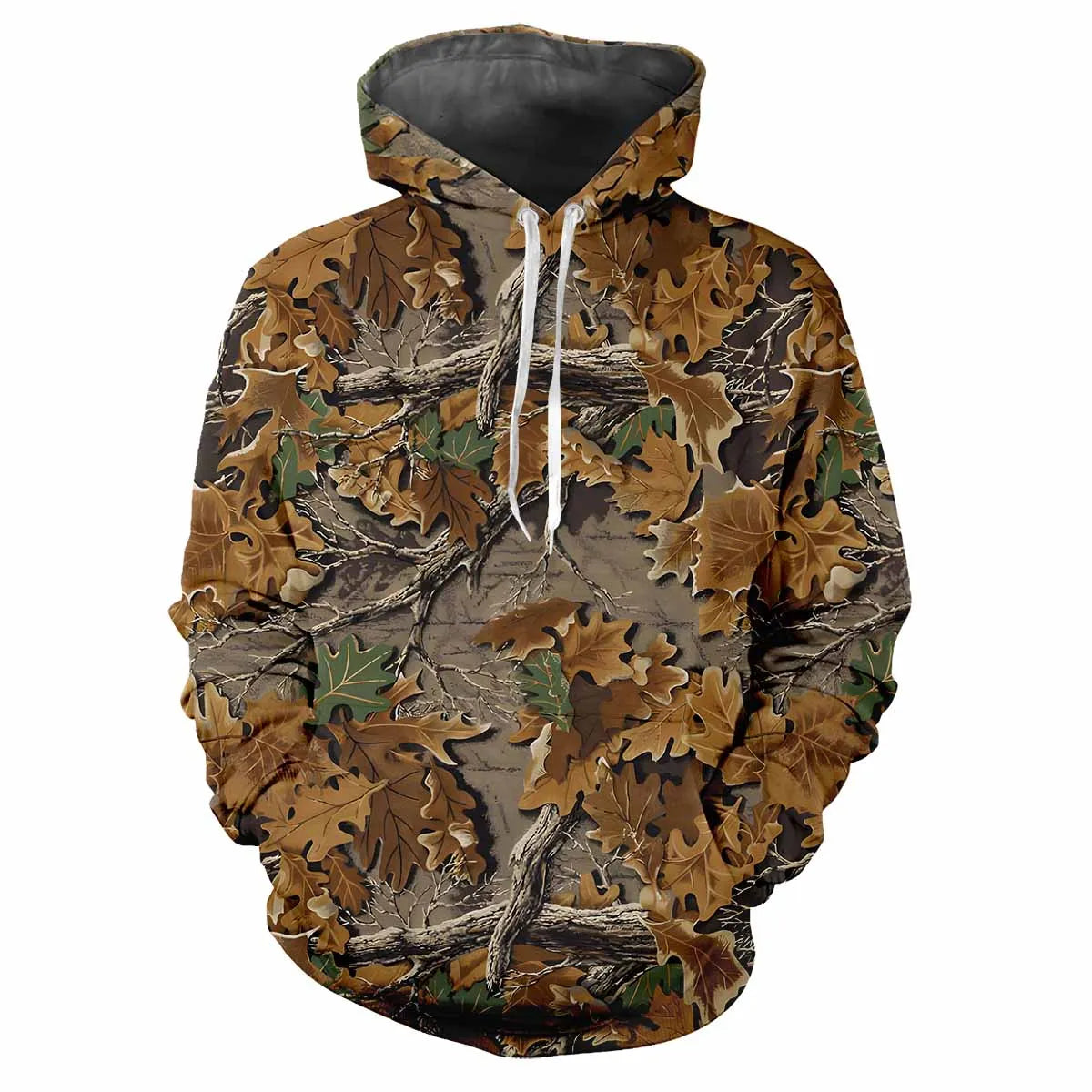 Camouflage chasse animaux en plein air Camouflage printemps et automne hommes à capuche rue tendance ample confortable haut décontracté vêtements