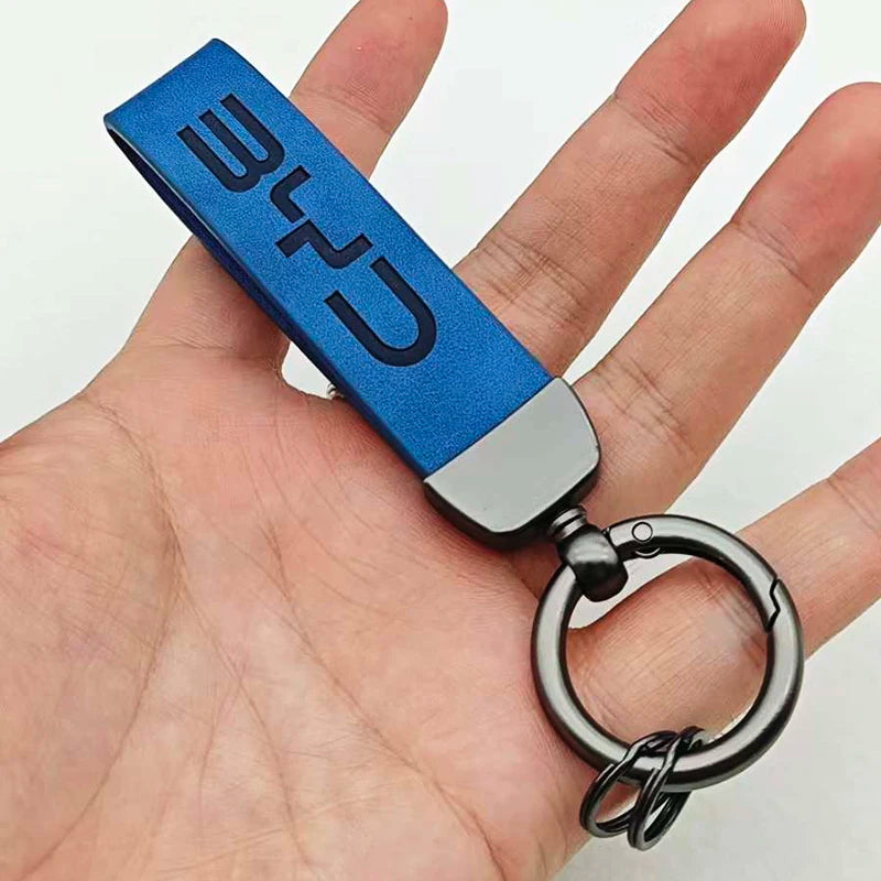 Porte-clés de voiture en cuir de luxe, Logo BYD, meilleur cadeau pour BYD ATTO SEAL DOLPHIN
