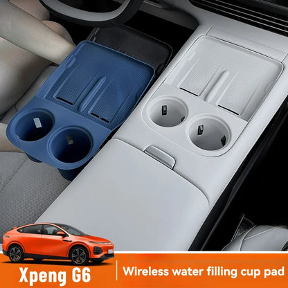 Xiaopeng-Coussin en silicone de charge sans fil, intérieur de protection, contrôle central, tasse à eau, adapté pour Xpeng G6