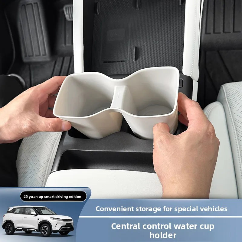 Porte-gobelet d'eau de commande centrale de voiture, résistant à la saleté, couleurs originales de voiture, intérieur spécial modifié pour 25 BYD Yuan Up ATTO2