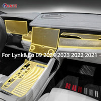 Autocollant de protection pour panneau d'engrenage en TPU transparent, accessoires d'intérieur de voiture pour Lynk & Co 09 2024 2023 2022