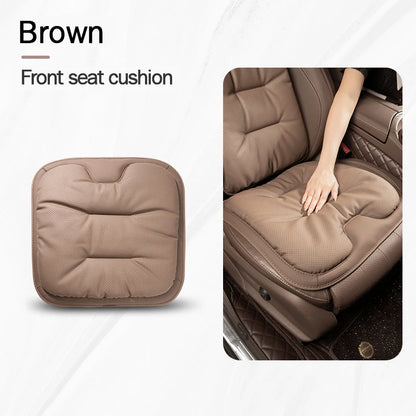Housse de siège de voiture universelle en cuir, housse de coussin de taille pour siège de voiture, quatre saisons, coussin de Protection pour sièges intérieurs automobiles, accessoire de voiture