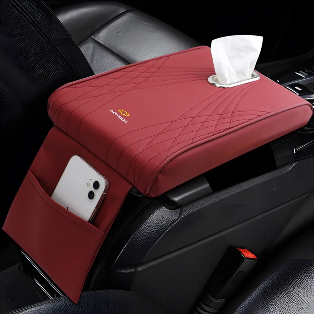 Tapis de coussin d'accoudoir de voiture, support de boîte à mouchoirs, housse de Console centrale pour Chevrolet Cruze Colorado Spark Captiva Malibu Trax Aveo