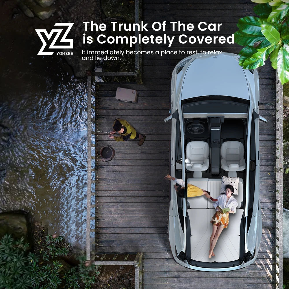YZ Pour Tesla Modèle Y Juniper 2021-2025 Tapis en cuir entièrement entourés Tapis imperméables non glissants Tapis sur mesure