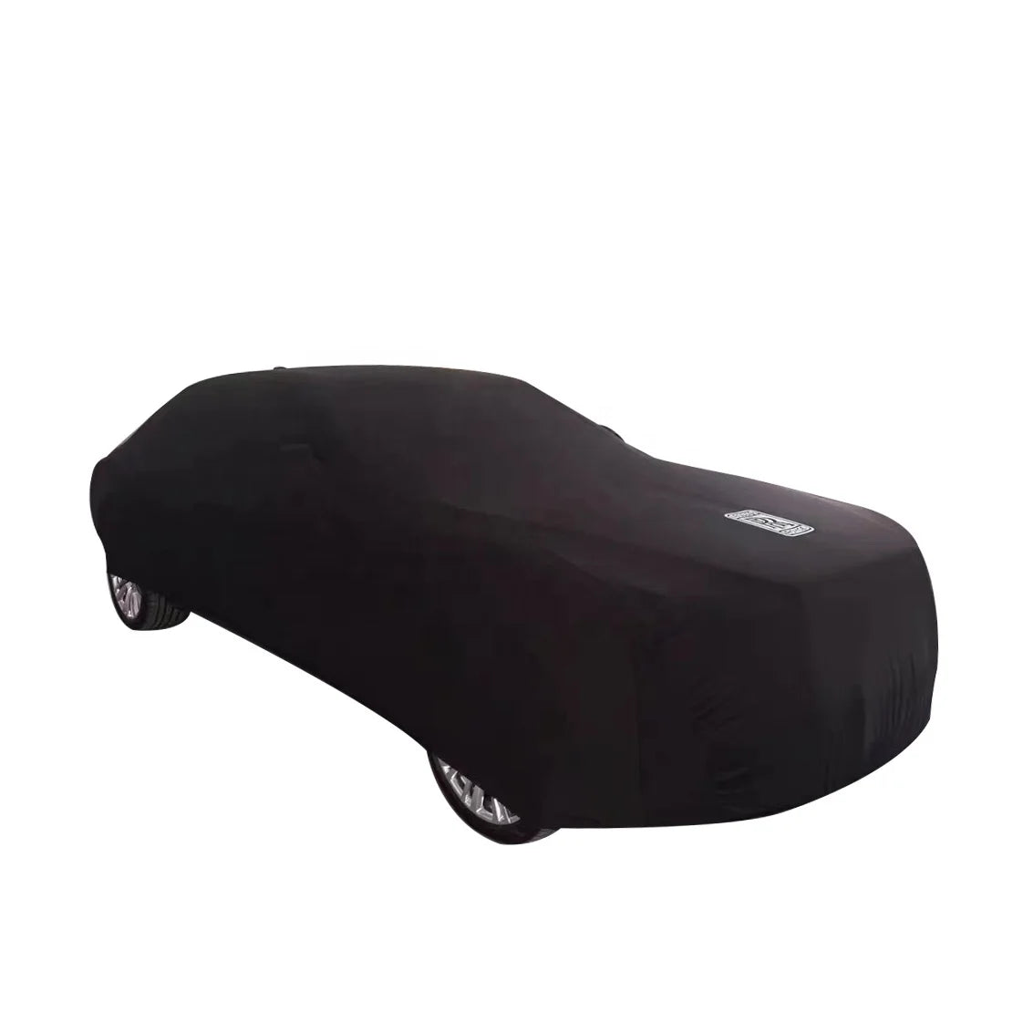 Housse de voiture élastique en Satin noir, Super douce, lavable, respirante, extensible, de haute qualité, pour intérieur, Anti-poussière