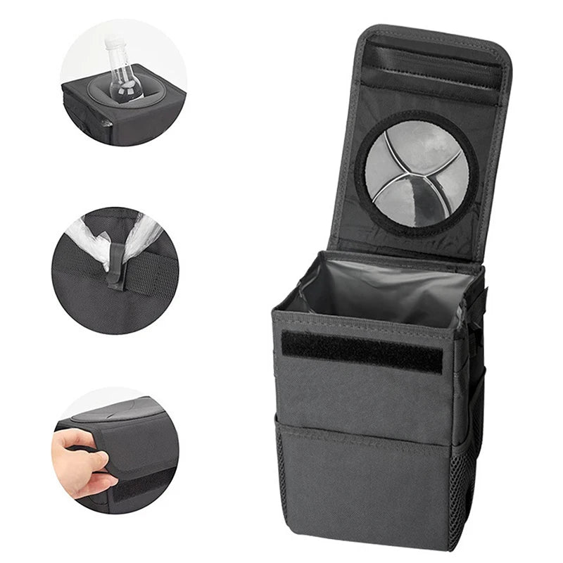 Poubelle de voiture pliable portable étanche, poubelle multifonctionnelle, conteneur de stockage intérieur