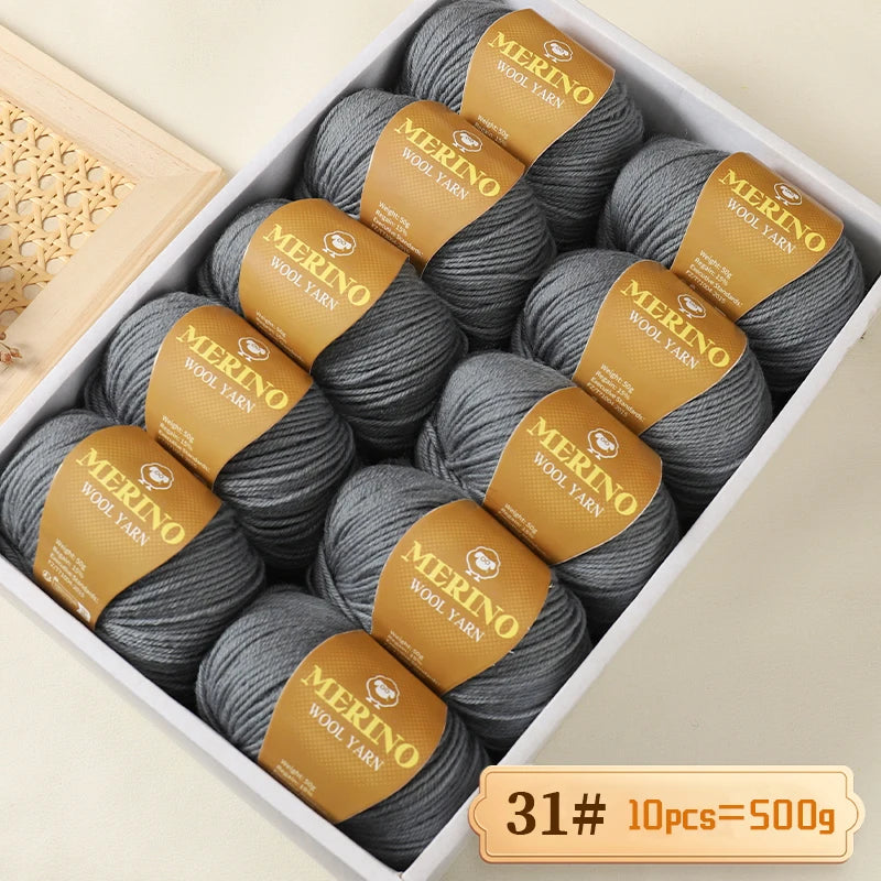 500 g de fil de laine d'alpaga mi-fin 212 de haute qualité, adapté au tricot de pulls, d'écharpes et de chapeaux, 10 écheveaux/paquet