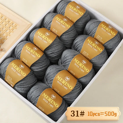 500 g de fil de laine d'alpaga mi-fin 212 de haute qualité, adapté au tricot de pulls, d'écharpes et de chapeaux, 10 écheveaux/paquet