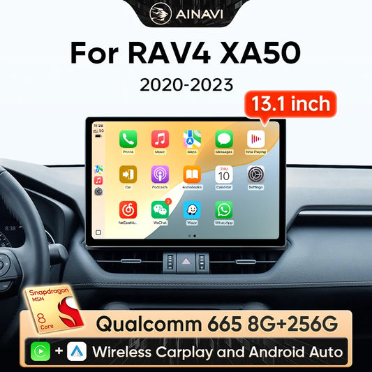 Ainavi 13.1 pouces autoradio pour Toyota RAV4 2020 2021 2023 2025 2026 XA50 voiture multimédia sans fil CarPlay Android Auto HDMI 2K