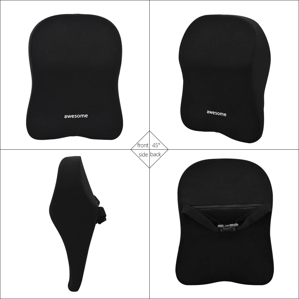 Appui-tête de soutien lombaire pour voiture, oreiller lombaire en mousse à mémoire de forme, oreiller universel doux pour le cou, coussin de siège de voiture