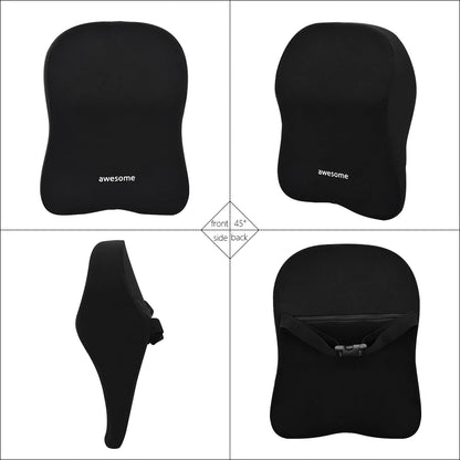 Appui-tête de soutien lombaire pour voiture, oreiller lombaire en mousse à mémoire de forme, oreiller universel doux pour le cou, coussin de siège de voiture