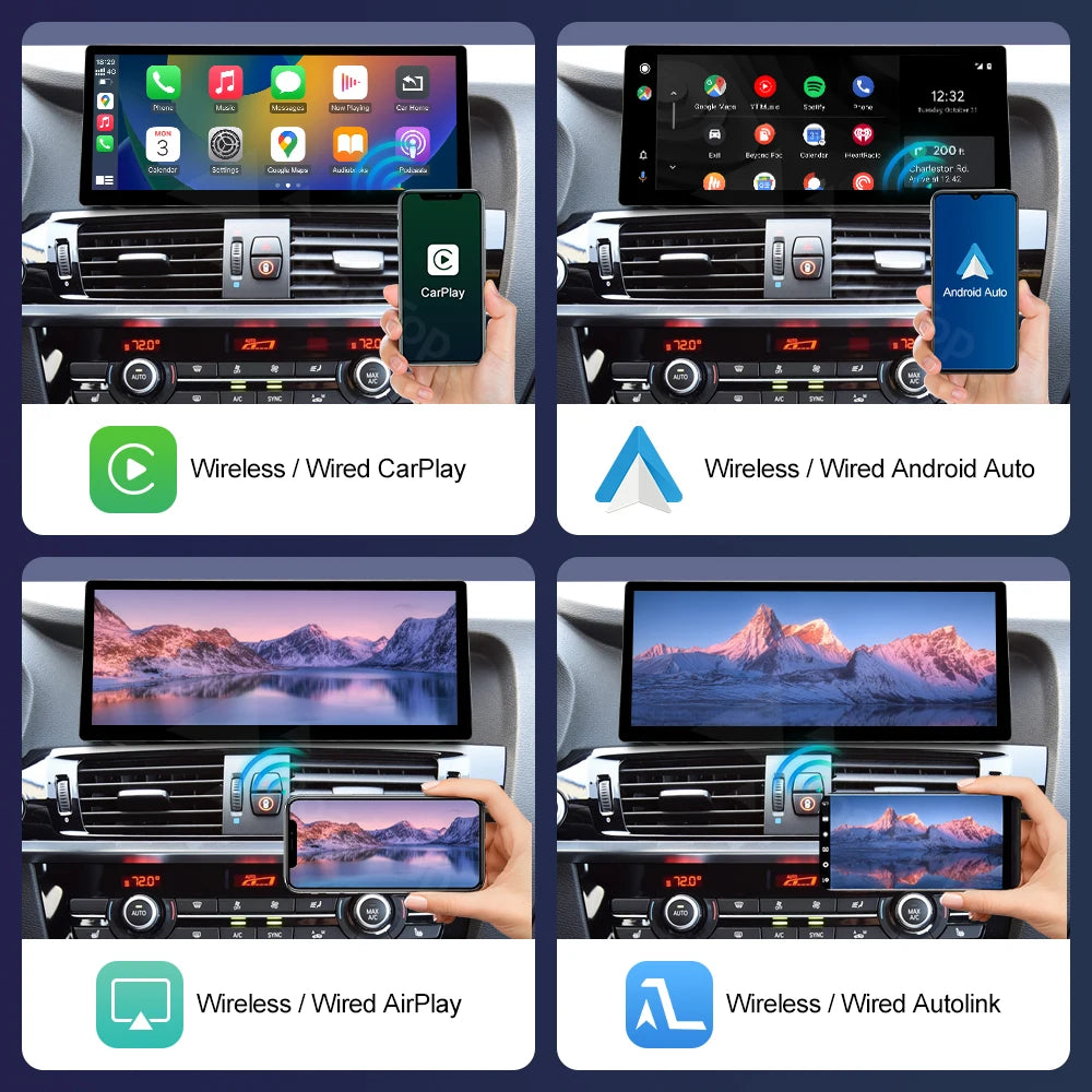 Écran tactile multimédia Ultra fin de 12.3 pouces, pour BMW X3 F25 X4 F26 2011 – 2022, affichage Carplay sans fil, lecteur d'autoradio Android Auto