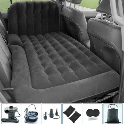 Lit gonflable de voiture 2 en 1, matelas de voyage gonflable multifonction, flocage en PVC, coussin de repos doux pour voiture SUV