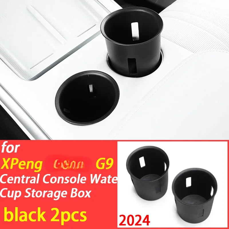 Boîte de rangement pour gobelet à eau pour console centrale de voiture, accessoires intérieurs, XPeng G9, 2024