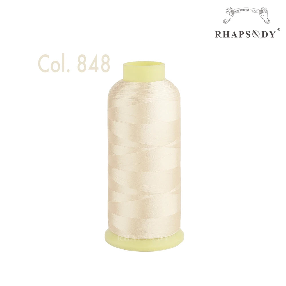 Fil à broder en Polyester 5000m 40WT, pour Machine à broder Brother Singer Janome Babylock, couture à domicile 120D/2 variétés de couleurs