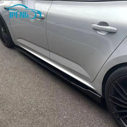 Pour Audi accessoires A3 berline 2013 + ensemble d'extension de jupe latérale de voiture panneaux à bascule lèvre pare-chocs ABS 8 pièces noir brillant
