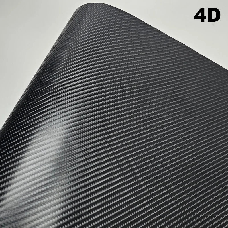 Film de carrosserie de voiture en Fiber de carbone, autocollant en vinyle noir, Film de protection mat et brillant pour moto 6D 5D 4D 3D, feuille de couverture de véhicule