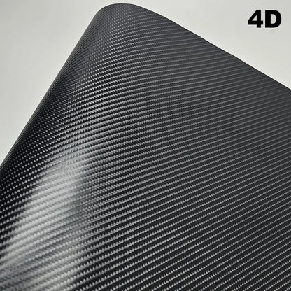 Film de carrosserie de voiture en Fiber de carbone, autocollant en vinyle noir, Film de protection mat et brillant pour moto 6D 5D 4D 3D, feuille de couverture de véhicule