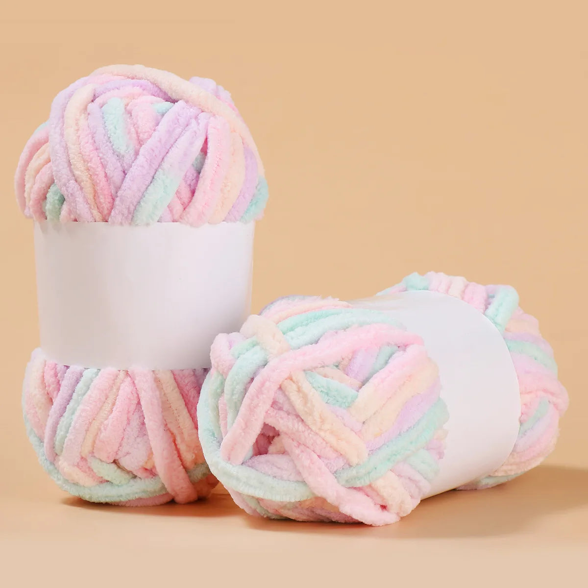 Fil de fil de soie coloré, 50g/boule, fil de laine grossière, Chenille, fil épais à tricoter à la main, anti-boulochage, écharpe au Crochet, couverture