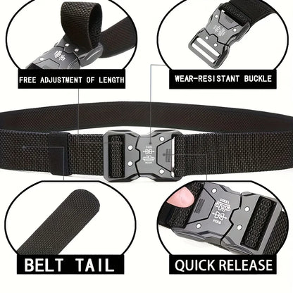 Ensemble de 2 ceintures pour hommes, nouvelle collection, ceinture décontractée à boucle à dégagement rapide, idéale pour les cadeaux de remise de diplôme, les cadeaux d'anniversaire, les cadeaux de la fête des pères