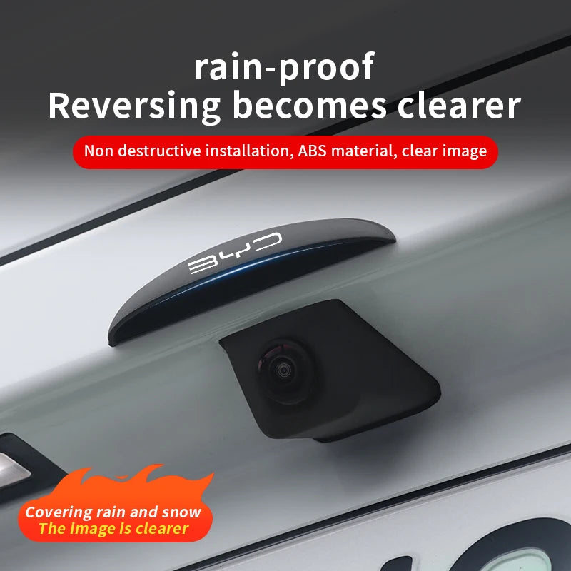 Caméra arrière de recul pour voiture, housse de pluie ABS anti-pluie pour BYD Atto 3 chansons F0 Qin Pro G3 I Han Tang EV F3 E6 Dmi Yuan Song Plus