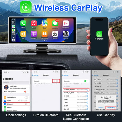 Systèmes intelligents de voiture de 11.26 pouces, lecteur vidéo multimédia, autoradio Portable, sans fil, CarPlay, Android, accessoires d'écran automatique