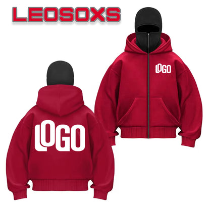 Bricolage modèle personnalisé LOGO vêtements de sport automne chaud à capuche masque sweat couleur unie sweat à capuche décontracté défilé de mode