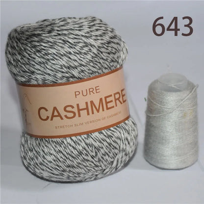 Fil de cachemire pour un crochet 3 plis peigné pur mongol chaud doux tissage flou tricot fil à main en cachemire 5 pièces
