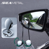 SEAMETAL – miroir convexe de voiture sans bords, grand Angle, forte ventouse, miroir d'angle mort, rétroviseur sûr à 360 degrés pour le stationnement