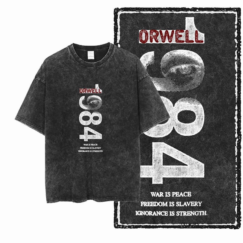 U1 STREE THEME graphique exclusif unisexe coton lavé à l'acide t-shirt Cool Vintage Streetwear hommes t-shirts grande taille t-shirt pour hommes