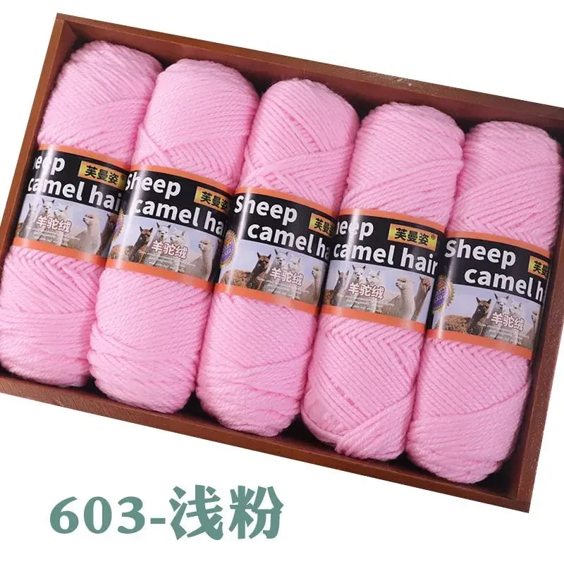 Fil de cachemire épais pour Crochet, tricot à la main, pull, écharpes, manteaux, chapeau, gants, bricolage, fil de laine d'alpaga doux et chaud, 500 g/ensemble