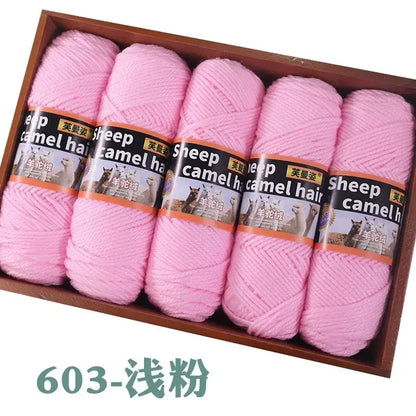 Fil de cachemire épais pour Crochet, tricot à la main, pull, écharpes, manteaux, chapeau, gants, bricolage, fil de laine d'alpaga doux et chaud, 500 g/ensemble