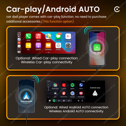 Autoradio Carplay sans fil, 5.2 pouces, double bouton, 1din, lecteur MP5, pour lecture universelle de voiture, Auto Touch, vidéo HD, intelligent, BT, stéréo