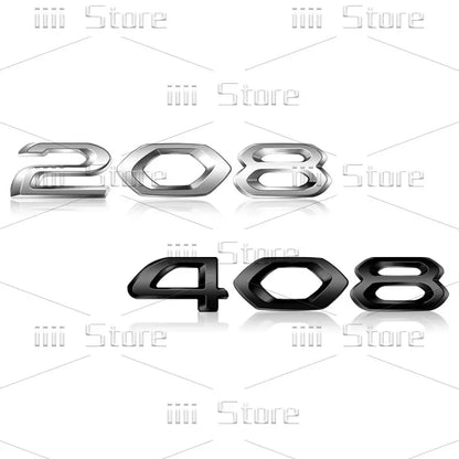 Autocollant 3D en métal chromé pour voiture, autocollant latéral de garde-boue de coffre arrière, accessoires automobiles pour Peugeot 208 308 408 508 GT RCZ