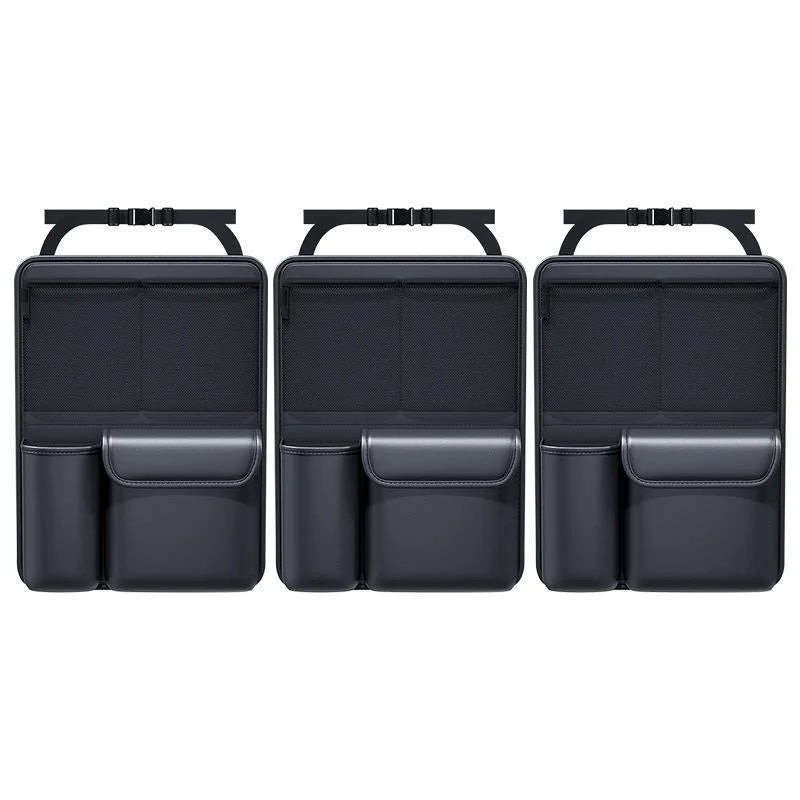 Sac de rangement en cuir pour coffre de voiture, organisateur d'outils pliables pour dossier de siège de voiture, rangement UV multifonctionnel, organisateur suspendu pour siège arrière de suv