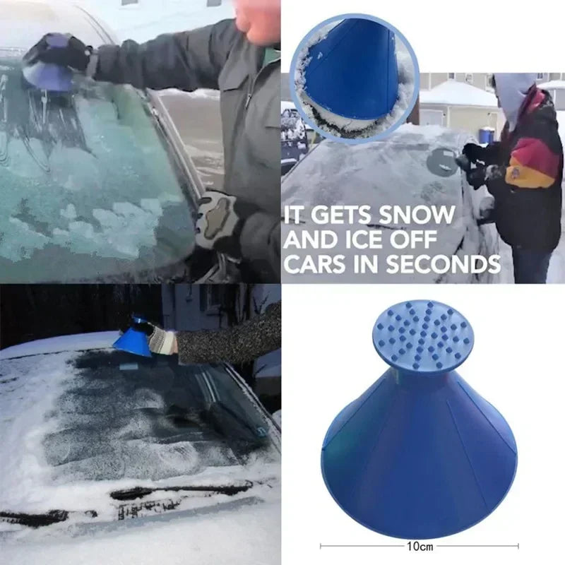 Entonnoir pour gratter la glace, outil de nettoyage des vitres de voiture, pare-brise, neige, pelle, brosse de nettoyage, outil de nettoyage des vitres de la maison