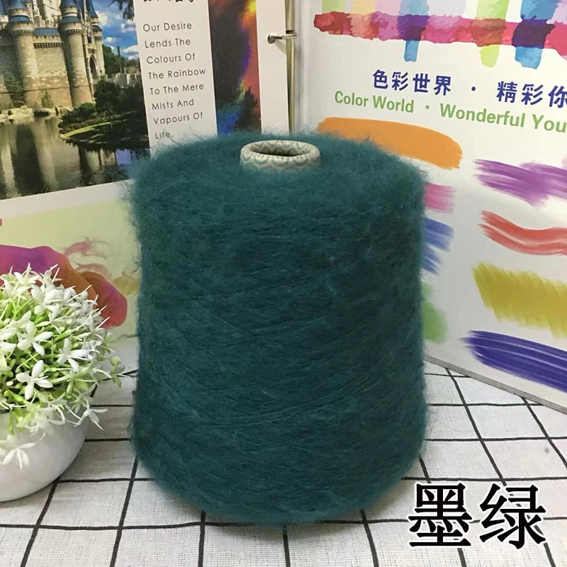 1 régiment de 500 grammes de laine Mohair ultra douce près du corps sans collant, foulards tricotés à la main, fil de pull