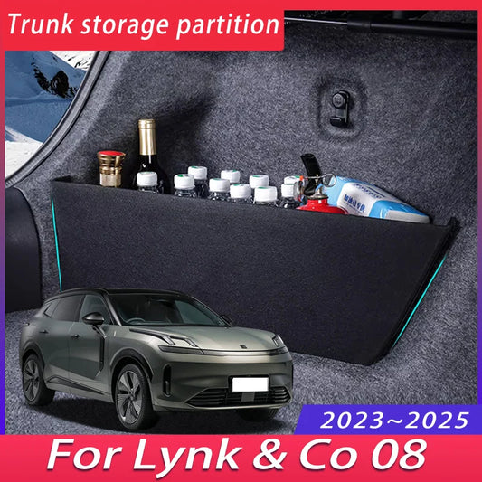 Boîte de rangement multifonction pour Lynk & Co, cloison de stockage de coffre UNIS issante, accessoires intérieurs automatiques, 08, 2023, 2024, 2025, mise à niveau