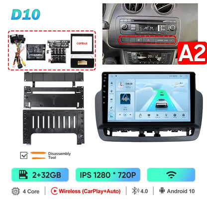 Pour Seat Ibiza 2012 2013 2014 2015 Android Auto Carplay Radio voiture lecteur vidéo multimédia GPS Navigation QLED écran tactile 4G