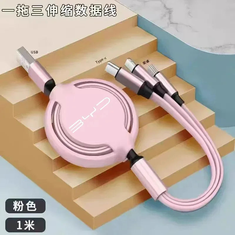 Câble de données à charge rapide, 100W, multifonctionnel, 3 en 1, BYD M6 G3 G5 T3 13 F3 F0 Dock S7 E5 E6 L3, Tang Yuan ATTO3 Song
