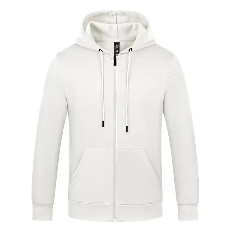 Sweat à capuche zippé à manches longues pour hommes et femmes, logo personnalisé, haut publicitaire décontracté, polyester, logo imprimé, équipe, conçu