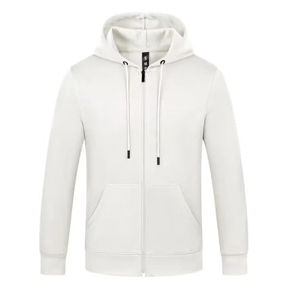 Sweat à capuche zippé à manches longues pour hommes et femmes, logo personnalisé, haut publicitaire décontracté, polyester, logo imprimé, équipe, conçu